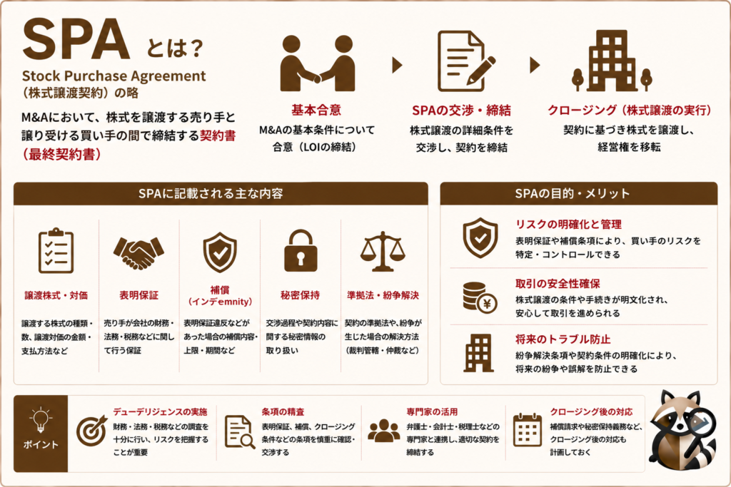 SAP（株式譲渡契約）の概要を説明したサマリ画像