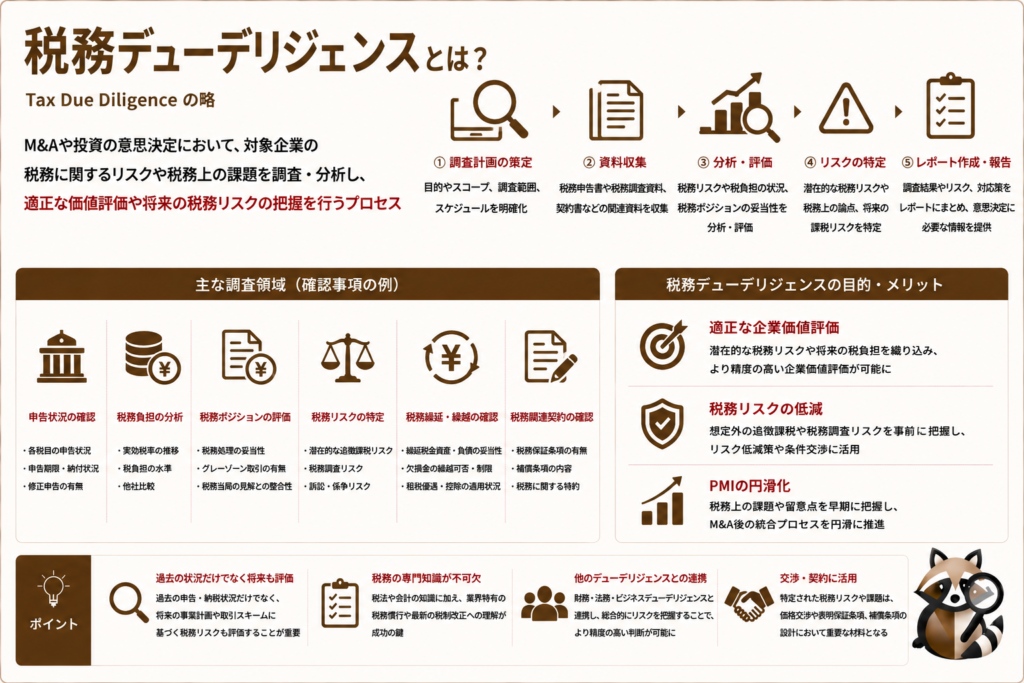 税務DDの概要を説明したサマリ画像